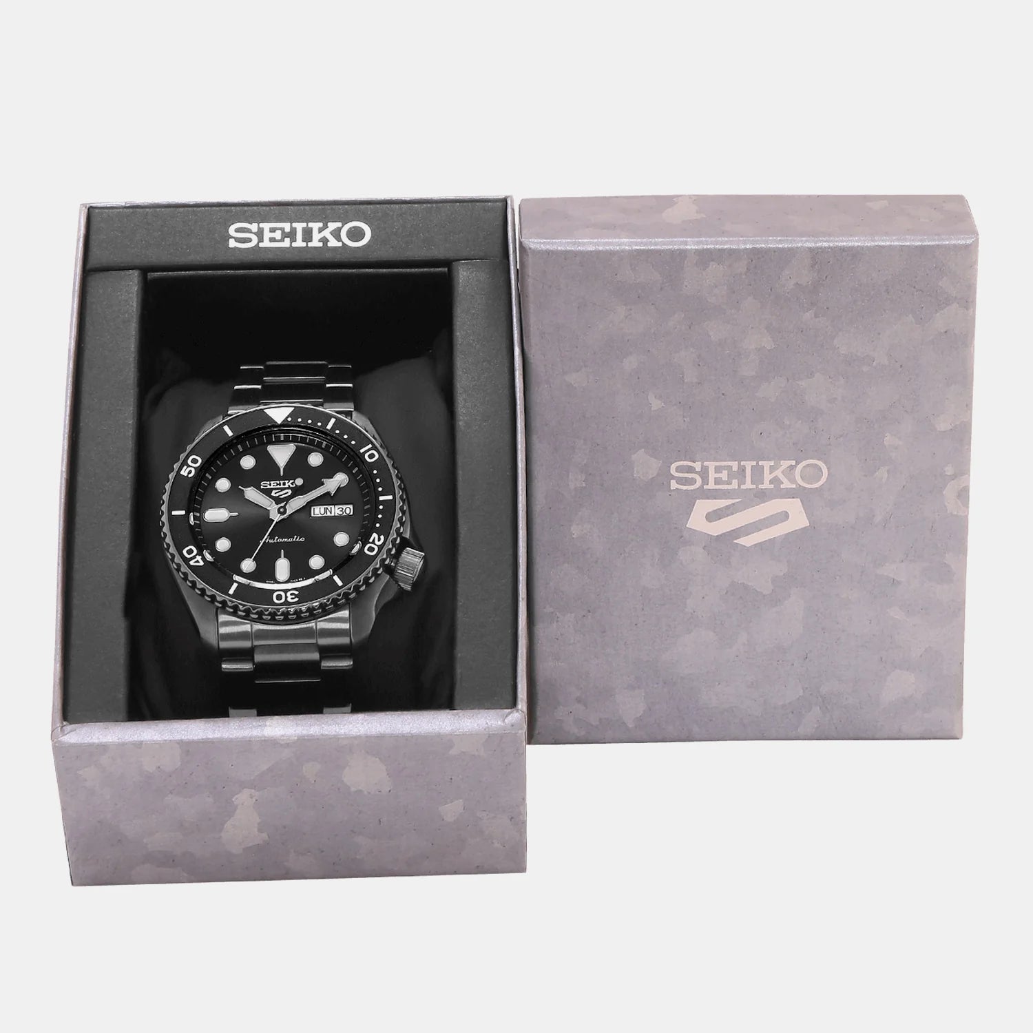 SEIKO 5 Sports Men Automatic Black Dial Analog Stainless Steel
