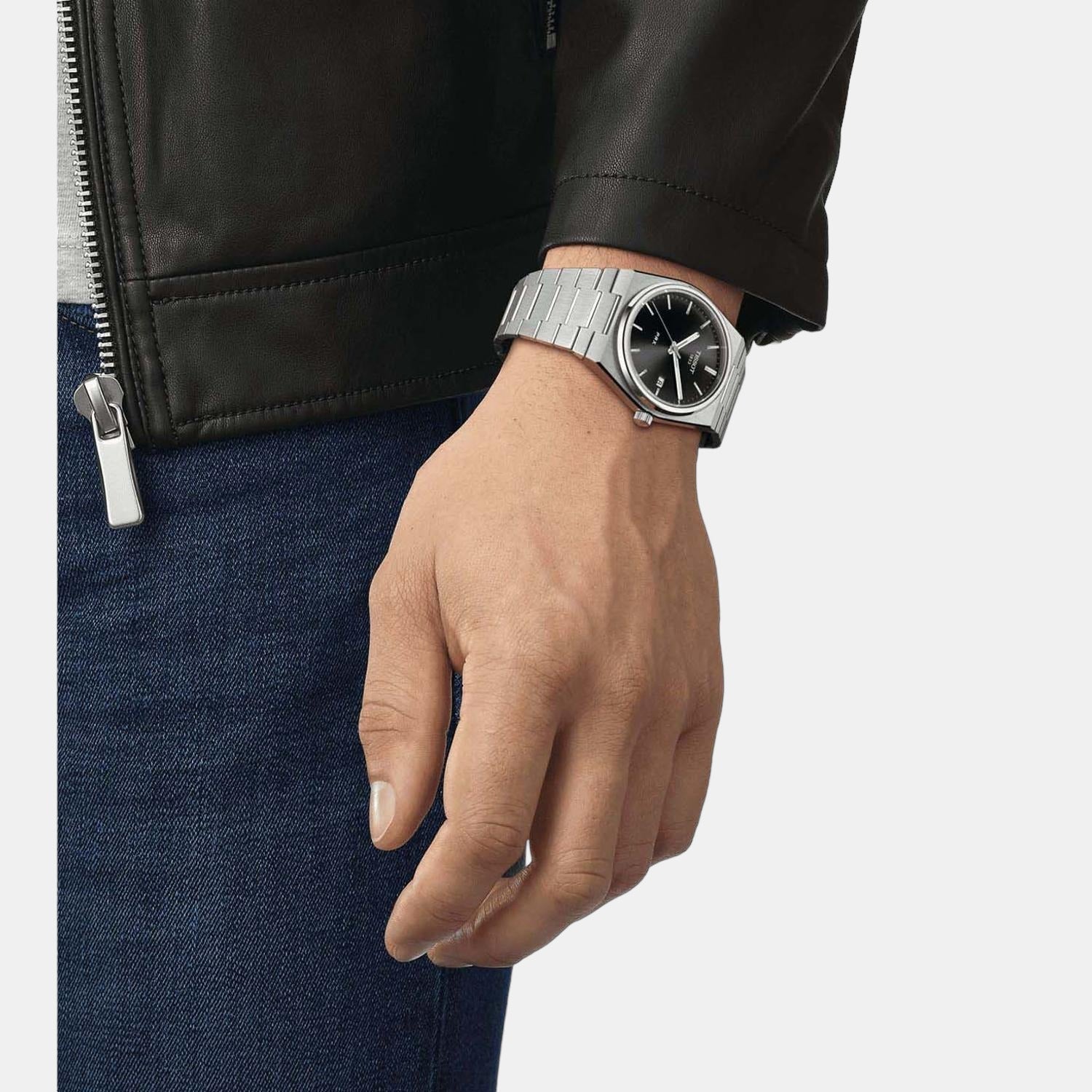 Tissot PRX Black Dial Stainless Steel Watch