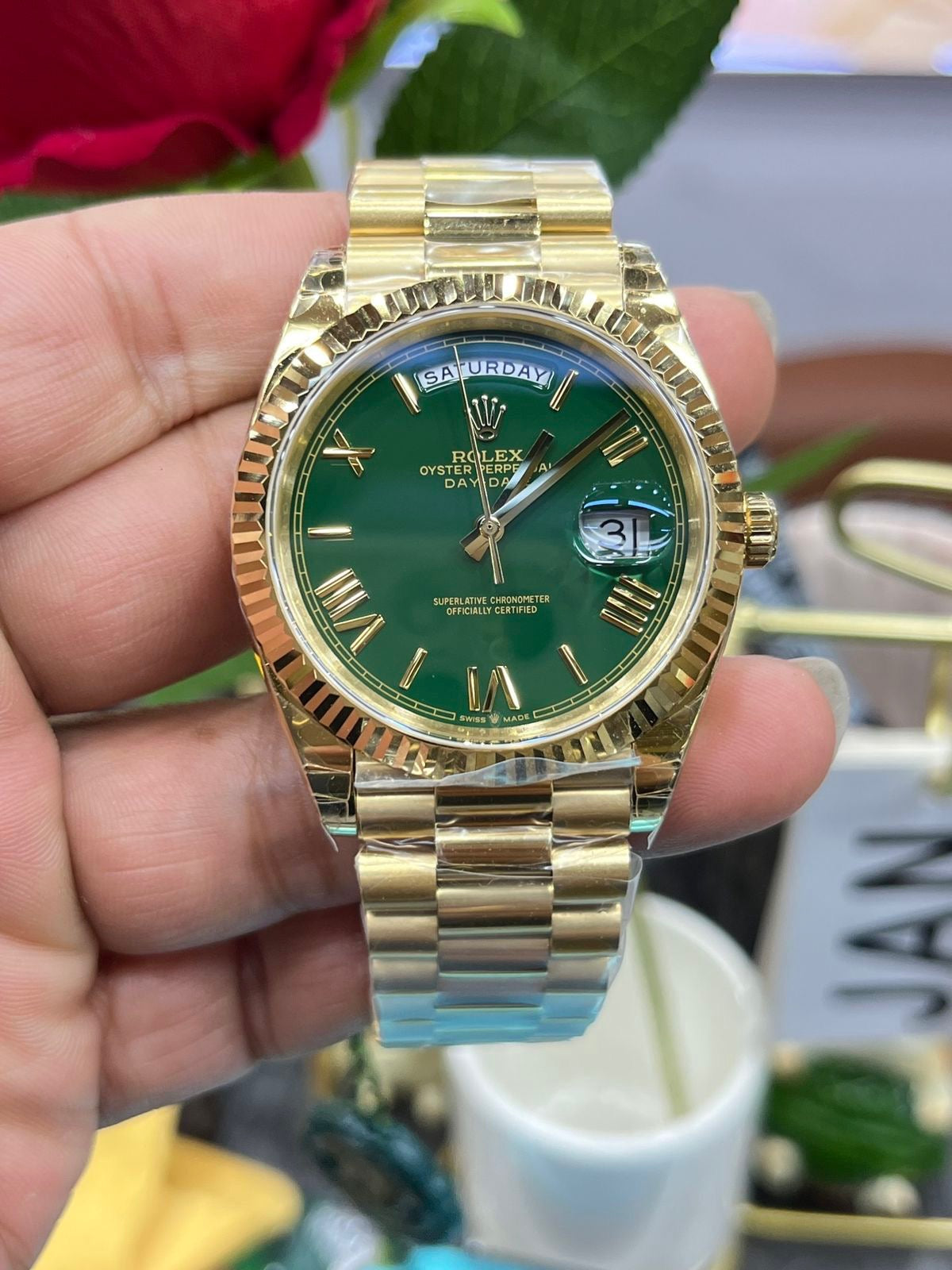 Rolex Day-Date Green Dial Gold Edition