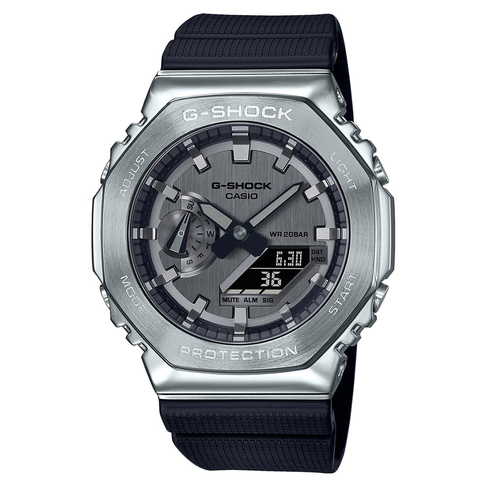 Casio G-Shock GM-2100-1A “CasiOak” – Silver Metal Edition