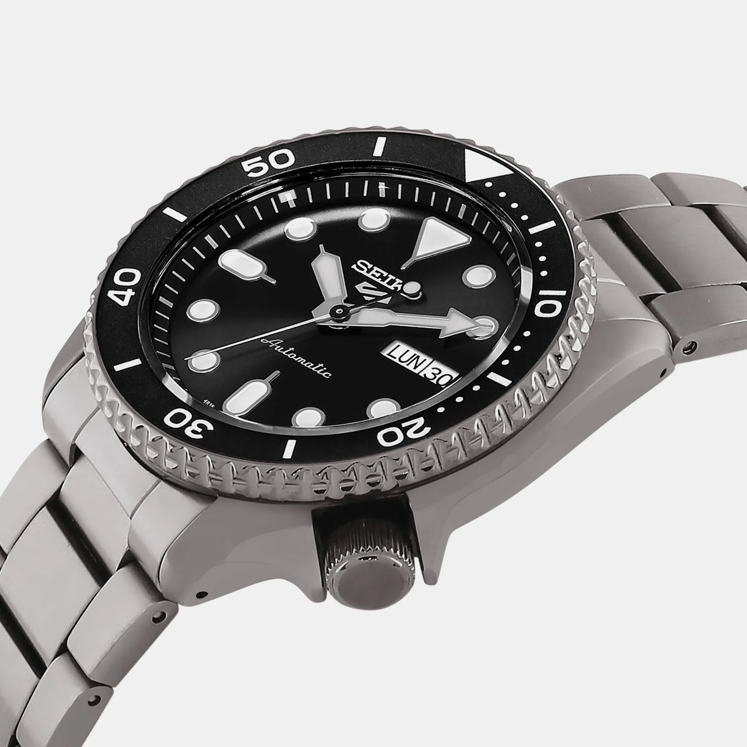 SEIKO 5 Sports Men Automatic Black Dial Analog Stainless Steel