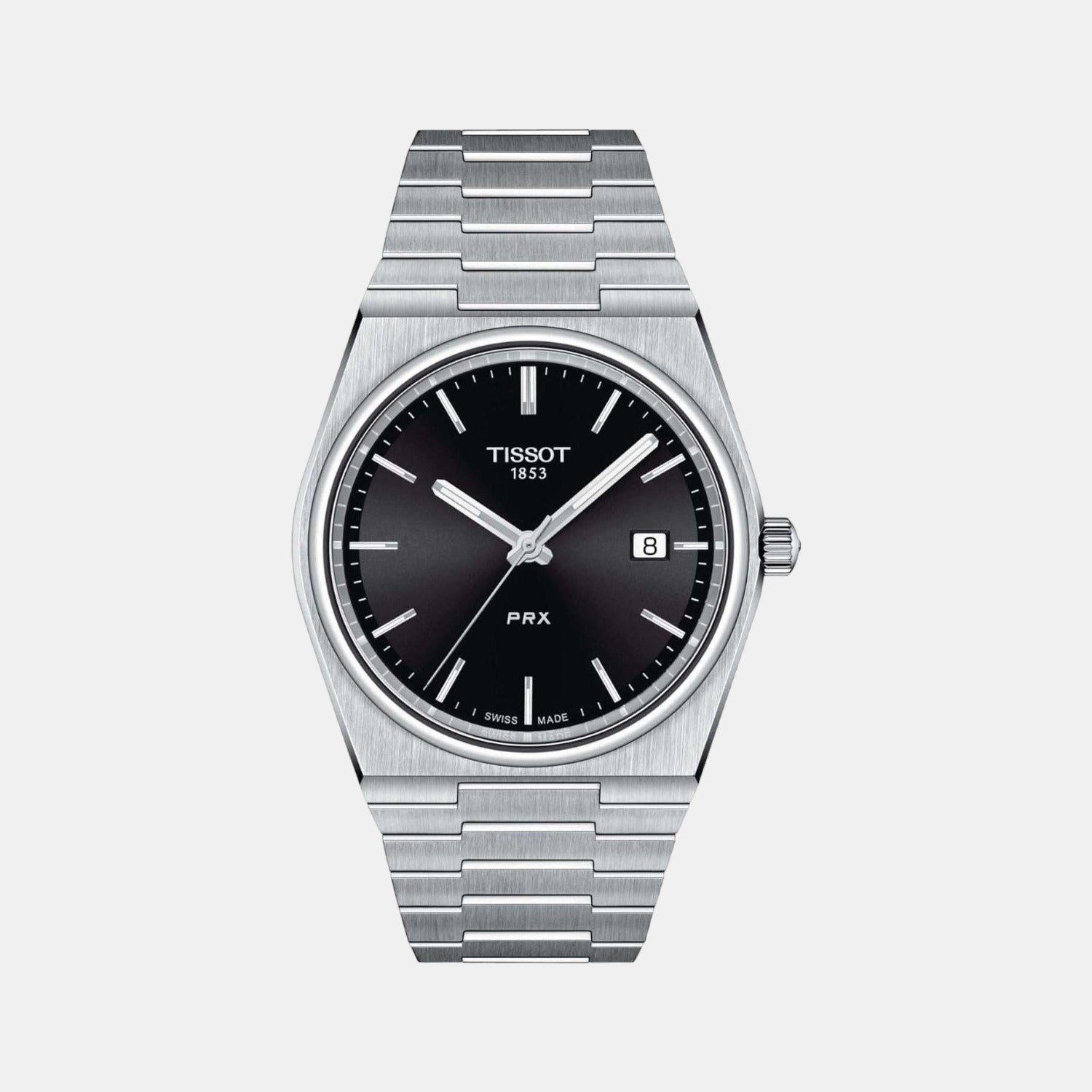 Tissot PRX Black Dial Stainless Steel Watch